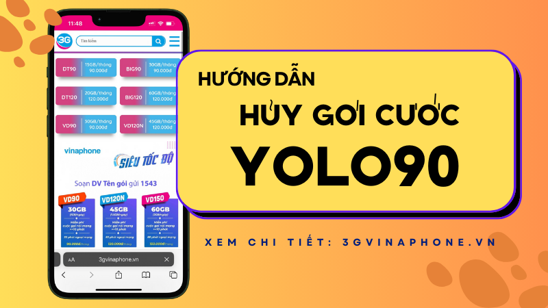 Cách hủy gói cước YOLO90 Vinaphone nhanh nhất