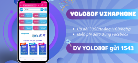 Đăng ký gói YOLO80F Vinaphone có ngay 30GB, miễn phí Facebook