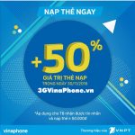 Khuyến mãi Vinaphone tặng 50% thẻ nạp ngày 30/11/2016