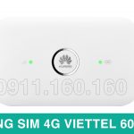 Bộ phát wifi 3G/4G Huawei E5573 + Tặng sim 4G Viettel 60Gb