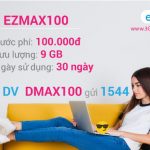 Cách đăng ký gói cước EZmax100 Vinaphone cho Dcom 100.000 nhận 9GB data