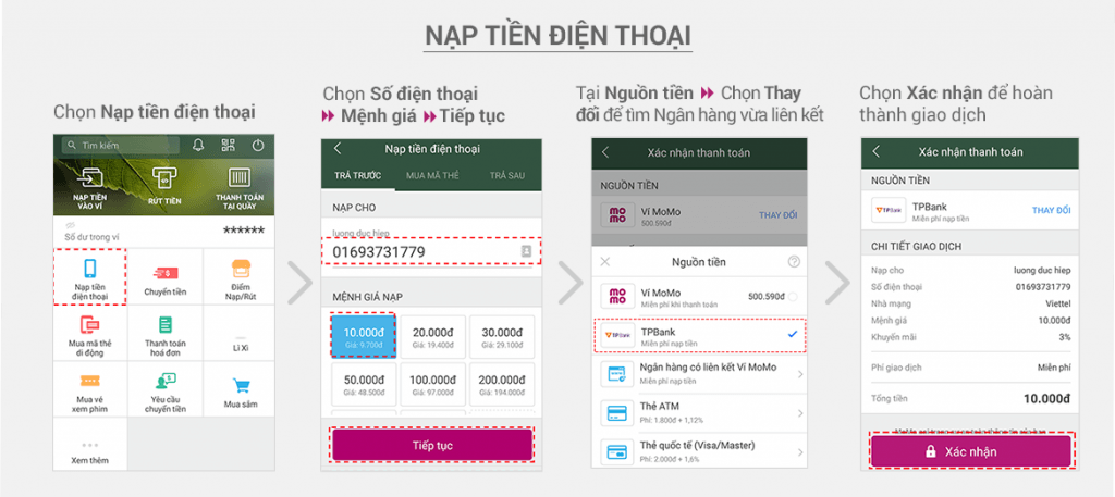 Cách đăng ký nạp tiền bằng MOMO nhận lại 100.000đ vào tài khoản