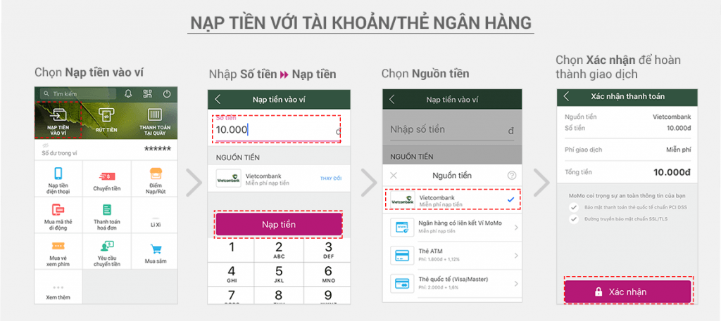 Cách đăng ký nạp tiền bằng MOMO nhận lại 100.000đ vào tài khoản
