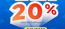 Khuyến mãi Vinaphone 9/8/2022 tặng 20% giá trị thẻ nạp cục bộ