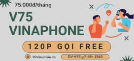 Đăng ký gói cước V75 Vinaphone 75K có ngay 120 phút gọi 30 ngày