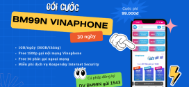 Đăng ký gói BM99N Vinaphone 99K có 30GB/tháng, miễn phí 1530 phút gọi